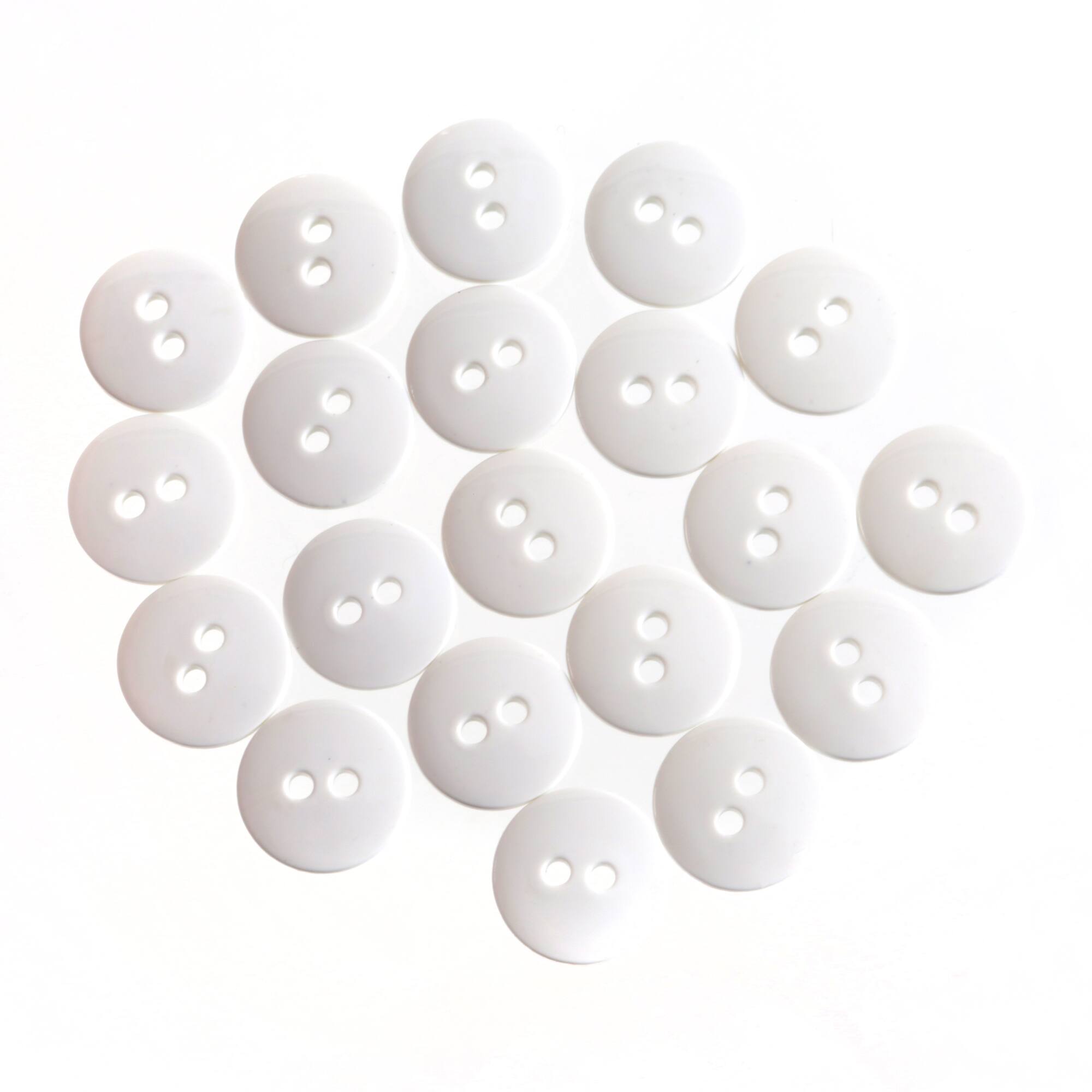 LaMode® 5/8" White Buttons, 20ct.